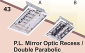 PL mirror Optice Recess, Double parabolic decorative CFL range lighting luminaires with open copper ballast supplier & Disributor - Shital Electrical & Corporation - Image